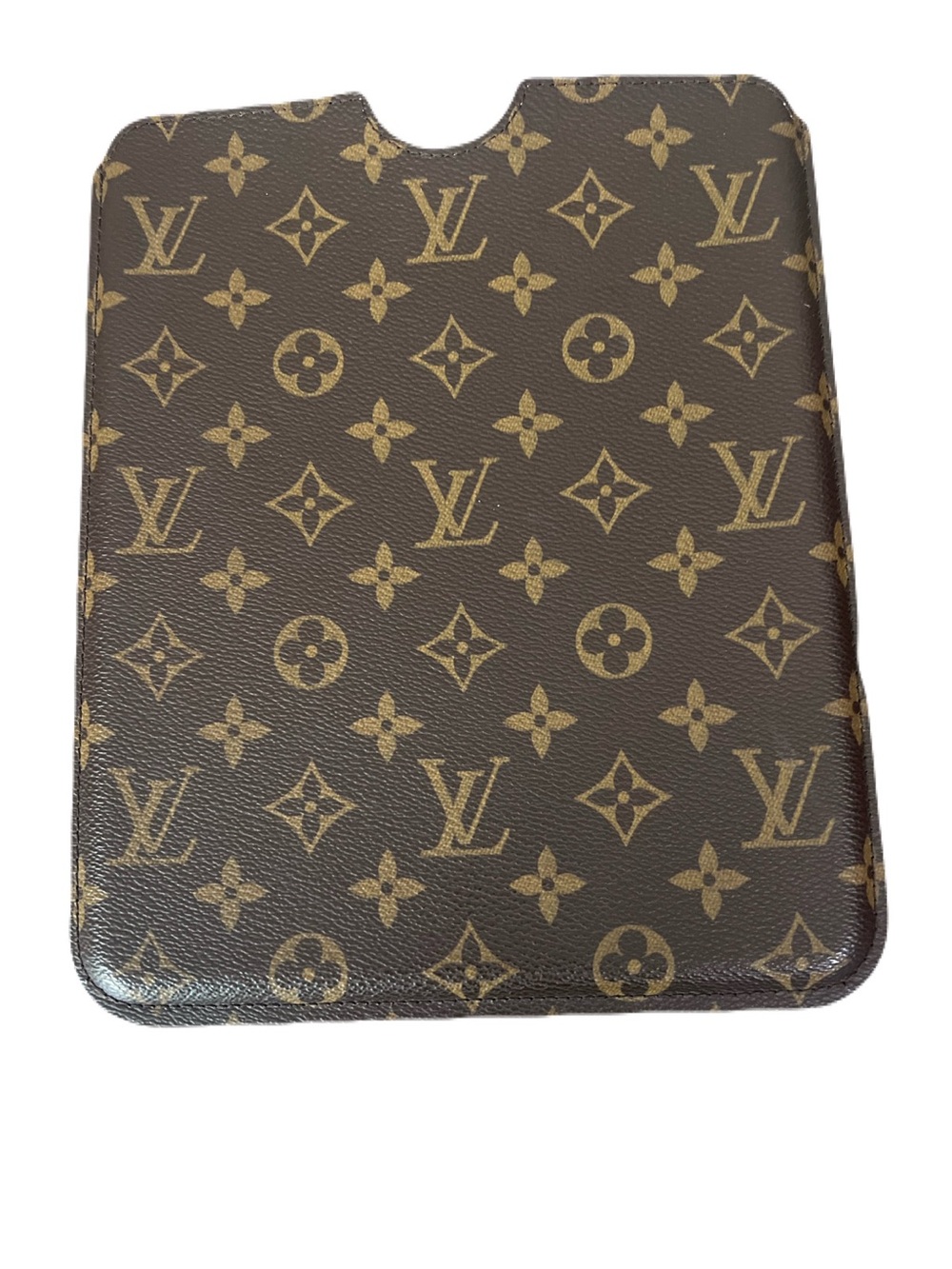 Louis Vuitton Monogram Tablet/Ipad Sleeve in Brown and Gold Print